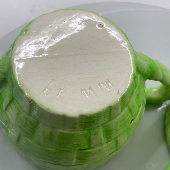 Vintage 70’s Fruit Basket Ceramic Sugar & Creamer Set - Picture 10 of 11